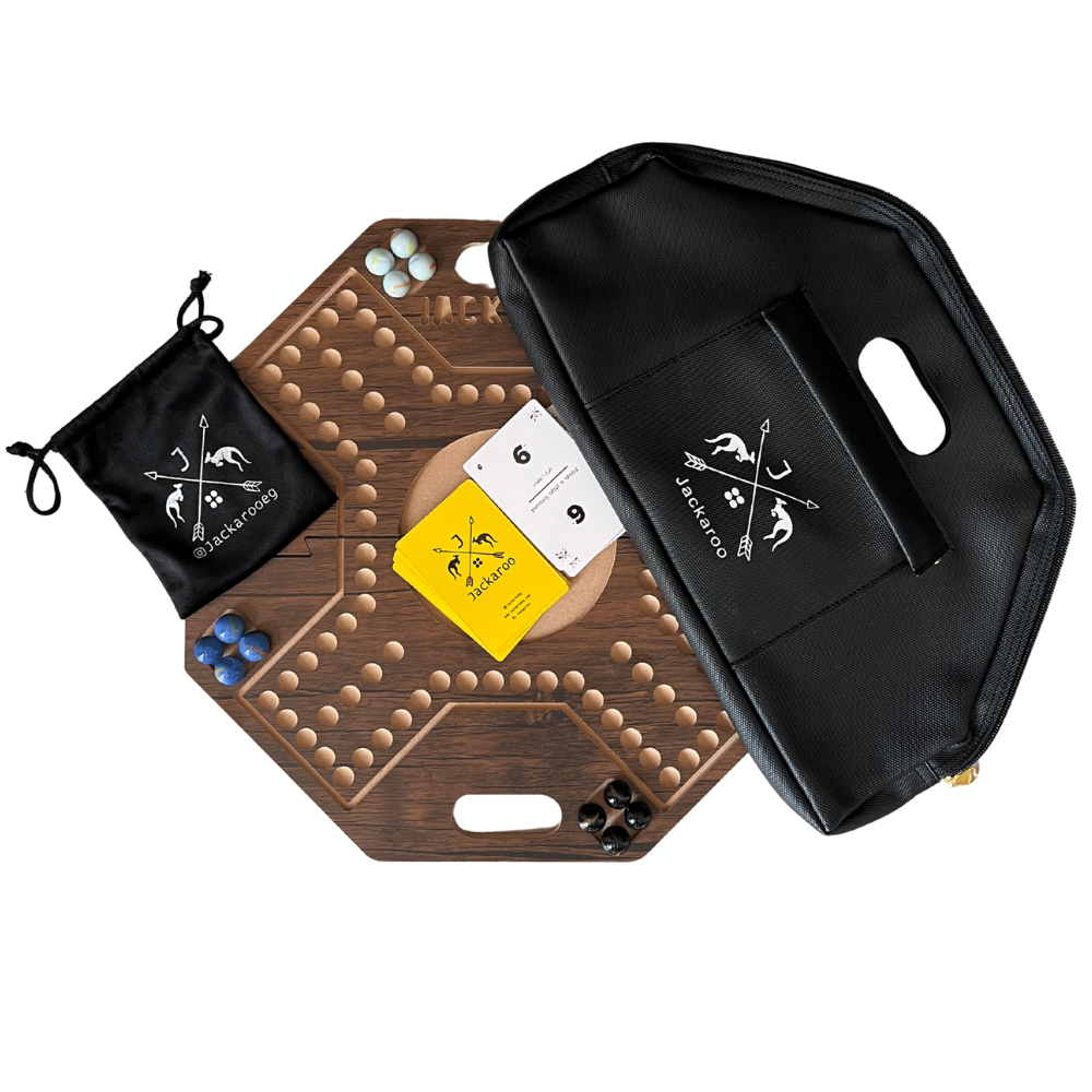 Jackaroo board game 4 players walnut