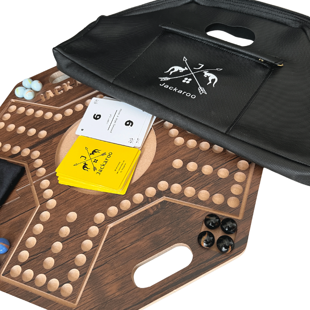 Jackaroo board game 4 players walnut