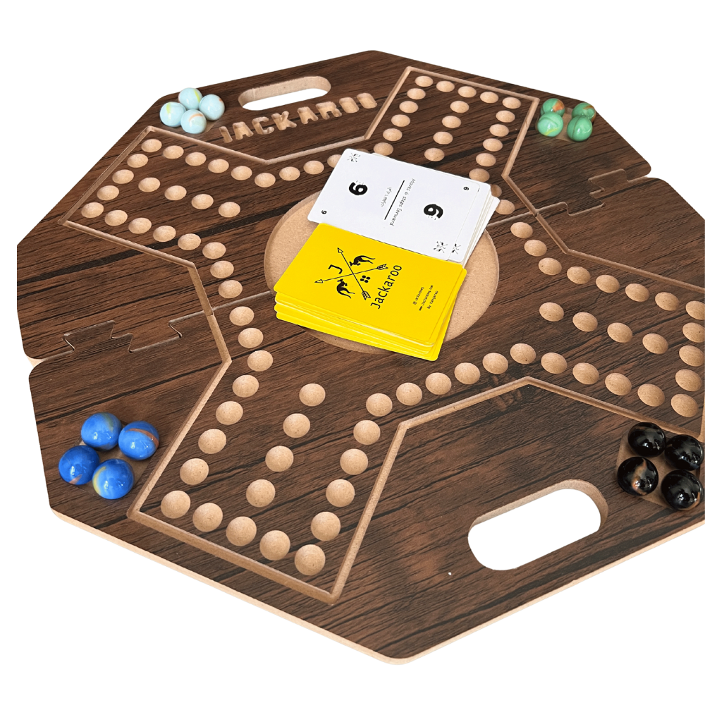 Jackaroo board game 4 players walnut